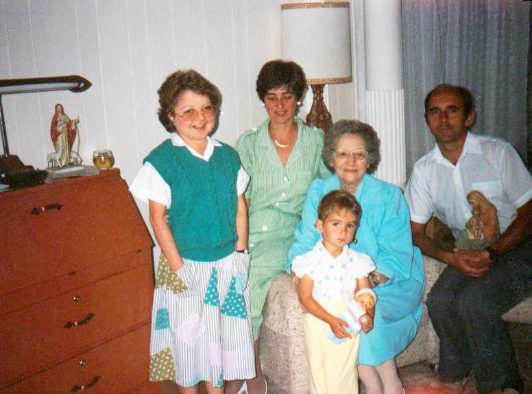 Famille Brasseur et la petite Andrée-Ann, née le 19 avril 1985