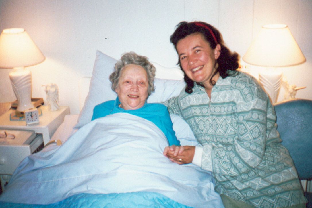 Vicka, voyante de Medjugorie avec Mimi, 3 mai 1994